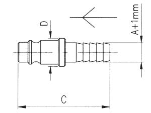 PLUG WITH REST FOR RUBBER HOSE